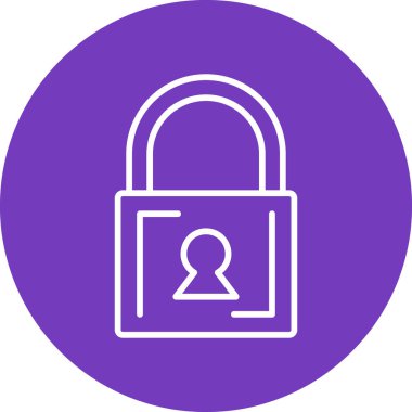 Kilit simgesinin vektör illüstrasyonu