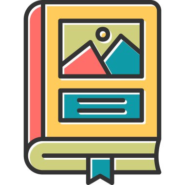 Kitap. Web simgesi basit illüstrasyon