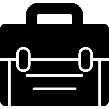 Evrak çantası. Web simgesi vektör illüstrasyonu