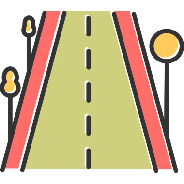 Otoyol modern simgesi, vektör illüstrasyonu