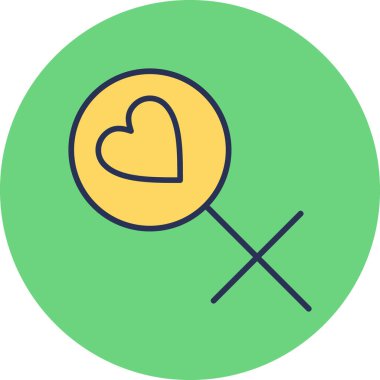 Kadın Sembolü. Web simgesi basit illüstrasyon 