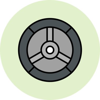 Modern simge vektör illüstrasyonunu lastikle