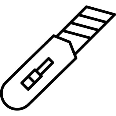 Cutter web simgesi basit illüstrasyon