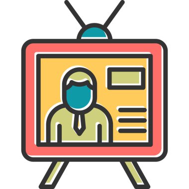 tv simge vektör çizim