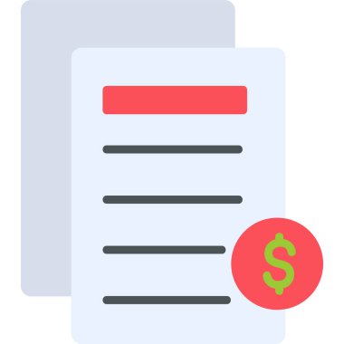 Fatura. Web simgesi basit illüstrasyon