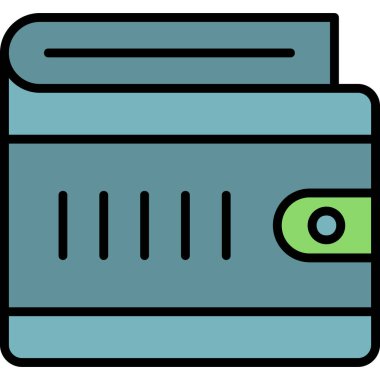 Cüzdan. Web simgesi basit illüstrasyon