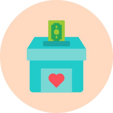 Donation web icon vector illustration