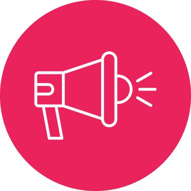 Megafon ikonu vektör illüstrasyonu