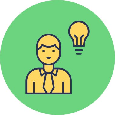 Fikir modern simgesi, vektör illüstrasyonu