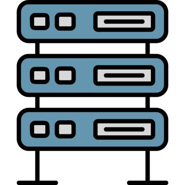 Sunucu. Web simgesi basit illüstrasyon