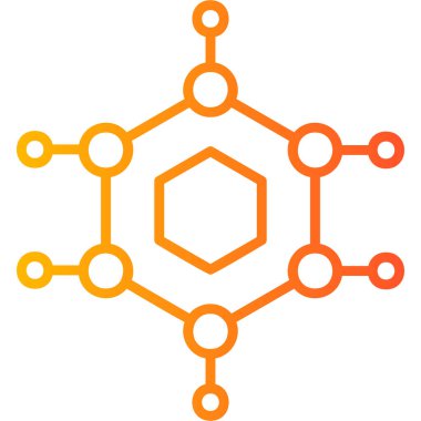 Molekül. Web simgesi basit tasarım