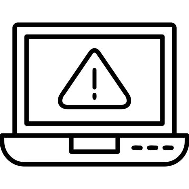 Laptop Virus icon modern vector illustration