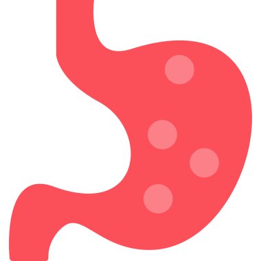 Mide ikonu. Web basit illüstrasyonu