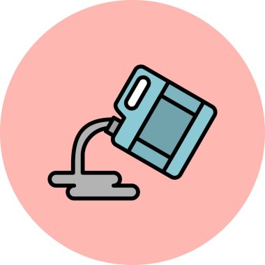 Tek bir çizgi simgesinin vektör illüstrasyonu