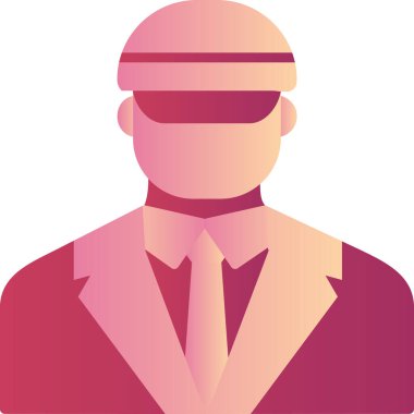 Güvenlik ofisi yöneticisi düz vektör simgesi