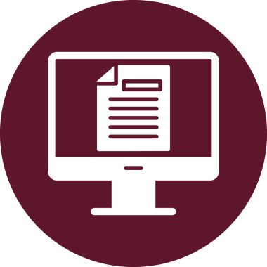 Çevrimiçi test modern simgesi, vektör illüstrasyonu