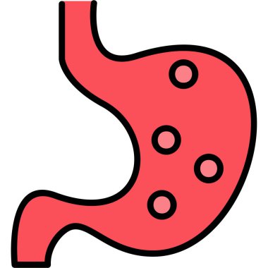 Mide ikonu. Web basit illüstrasyonu