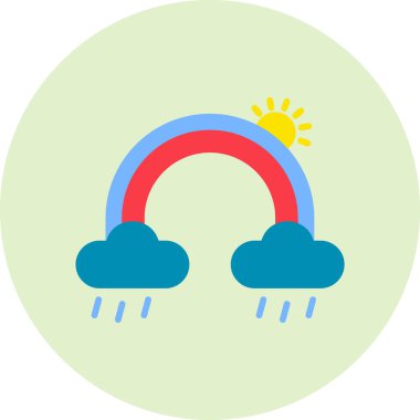 Rainbow modern vector icon illustration