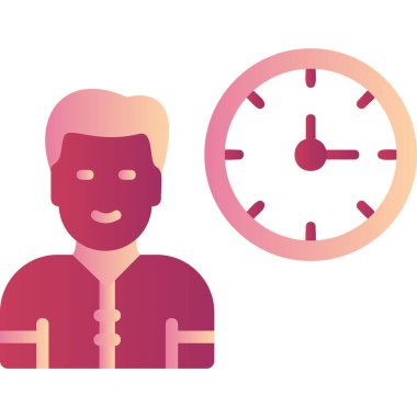 Çalışma Saati, zaman yönetimi vektör illüstrasyonu