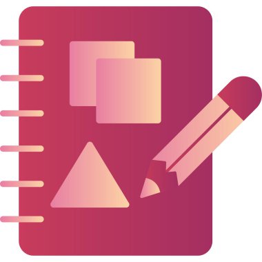 Çizim kitabı modern simge, vektör illüstrasyonu