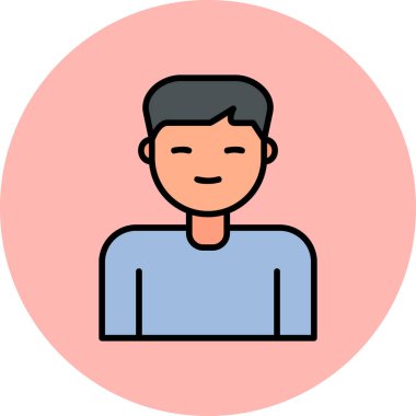 man head logo User, simple icon for web page 