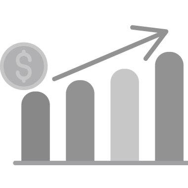 Profit 'in vektör illüstrasyonu büyüyen modern simge