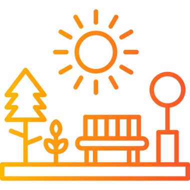 Park et. Web simgesi basit illüstrasyon