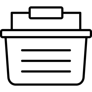 Alışveriş sepeti simgesi, vektör illüstrasyonu basit tasarım