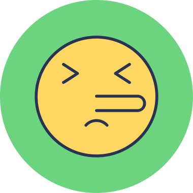 Yalancı emoji ikonu düz. Basit resimleme