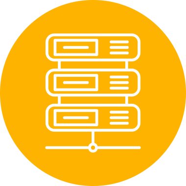 Sunucu. Web simgesi basit illüstrasyon