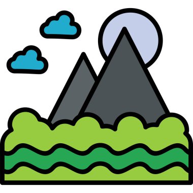 dağlar web simgesi çizimi