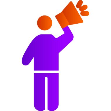 Eylemcilik. Web simgesi basit illüstrasyon