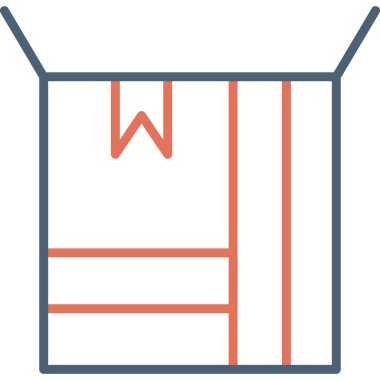 Açık kutu simgesi illüstrasyon izole vektör işareti simgesi