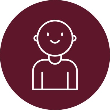 Mutlu gülümseyen yüzlü Baby Boy, basit bir web çizimi. 