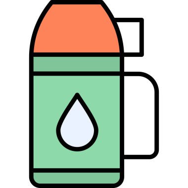 Termos modern simge, vektör illüstrasyonu