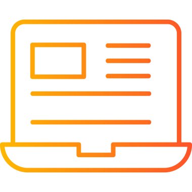 Bilgisayar. Web simgesi basit illüstrasyon