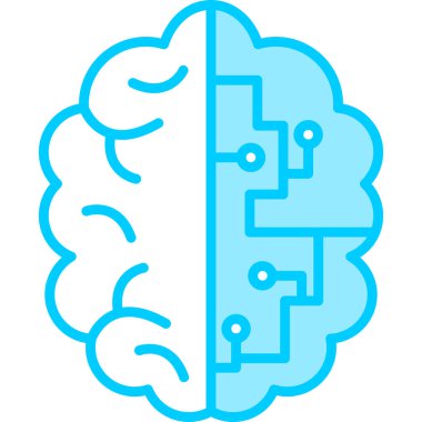 beyin ikonu vektör illüstrasyonu