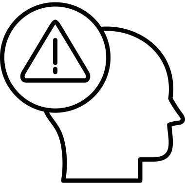 Beyin. Web simgesi basit illüstrasyon