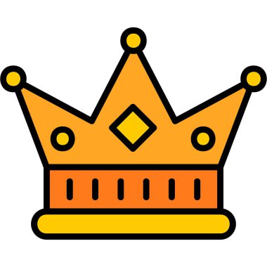 Taç. Web simgesi vektör illüstrasyonu