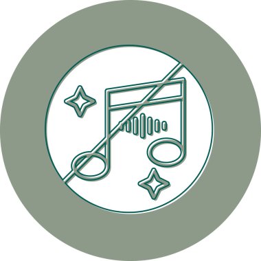 Bir müzik simgesinin vektör illüstrasyonu