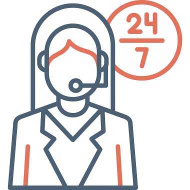 Müşteri hizmetleri modern simgesi, vektör illüstrasyonu