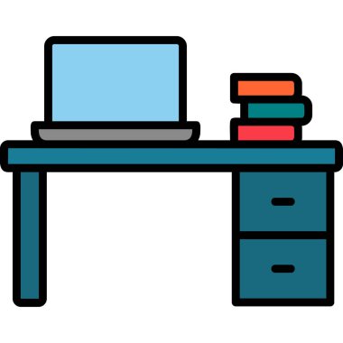 Masa. Web simgesi basit illüstrasyon