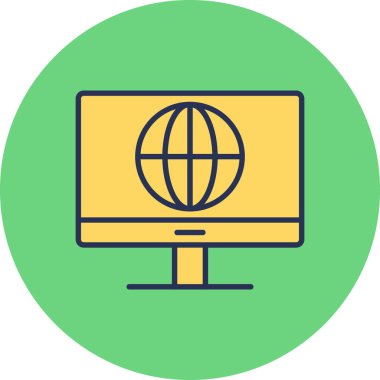 vektör lcd simgesi illüstrasyonu