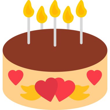 Pastanın çizimi, tatlı pasta yemeği. 