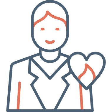 Passionate modern vector icon illustration