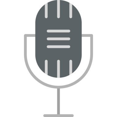 mikrofon simgesi vektör illüstrasyonu