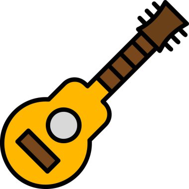 guitar icon, web simple illustration