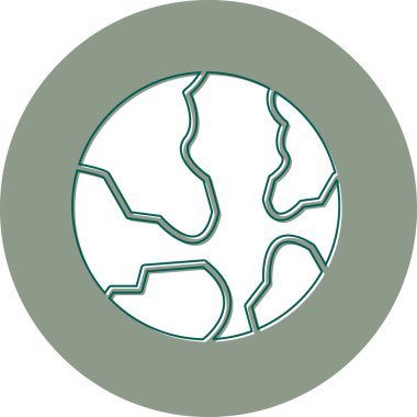 Dünya simgesinin vektör illüstrasyonu