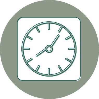 Duvar Saati zamanı, akıllı telefon aygıtının dijital çizimi 