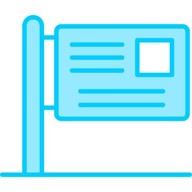 Reklam panosu. Web simgesi basit illüstrasyon